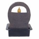 FUENTE BUDA DORADO CON LUZ RESINA ORIENTAL 30X22X40 CM.