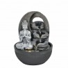 FUENTE BUDA CON LUZ RESINA ORIENTAL 21X21X25 CM.