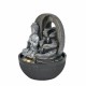 FUENTE BUDA CON LUZ RESINA ORIENTAL 21X21X25 CM.