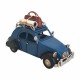 SET 3 FIGURAS COCHE VIAJE Y SURF METAL VINTAGE 16X7.5X9 CM.