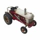 SET 2 FIGURAS TRACTOR ROJO Y BLANCO METAL RETRO 16X10X10 CM.