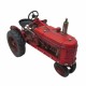 SET 2 FIGURAS TRACTOR ROJO Y BLANCO METAL RETRO 16X10X10 CM.