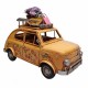 SET 2 FIGURAS COCHE FLORES HIPPIE CON GUITARRA RETRO METAL 26X12X17.50 CM.