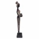 FIGURA MUJER AFRICANA PLANTADA CON JARRÓN RESINA 9.5X5X33 CM.