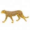 FIGURA LEOPARDO AMARILLO RESINA 19X3X9 cm.