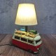 LÁMPARA FIGURA AUTOBÚS CARAVANA SURF RETRO METAL 20X14X32 CM.