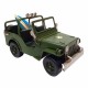 FIGURA COCHE MILITAR VERDE CON TABLA SURF RETRO 17X8X9 CM.