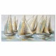 CUADRO BARCOS VELEROS MARINERO PINTURA 60X3X120 CM.