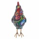FIGURA GALLINA MULTICOLOR RESINA 11X7X17 CM.
