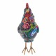 FIGURA GALLINA MULTICOLOR RESINA 12X8X20 CM.