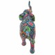 FIGURA ELEFANTE MULTICOLOR RESINA 23X9X23 CM.