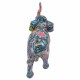 FIGURA ELEFANTE MULTICOLOR RESINA 20X9X21 CM.