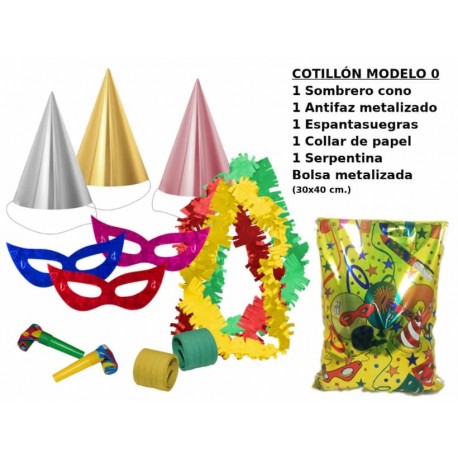 LOTE 15 BOLSAS DE COTILLONES HAPPY NEW YEAR BOLSA METALIZADA 30X40 CM.