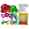 LOTE 10 BOLSAS DE COTILLONES SOMBRERO PURPURINA BOLSA METALIZADA 40X50 CM.