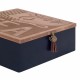 CAJA CON 4 DIVISIONES TÉ E INFUSIONES BUDA ORIENTAL MADERA 20X20X7 CM.