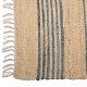 ALFOMBRA CON FLECOS Y RAYAS YUTE Y ALGODÓN BOHEMIO 80X50X1 CM.