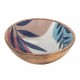 BOWL CUENCO REDONDO HOJAS CENTROS DE MESA BOHEMIO MADERA 20X20X7 CM.