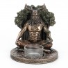 FIGURA DIOS CELTA CERNUNNOS RESINA BRONCE 12X12X13.50 CM.