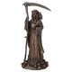 FIGURA SANTA MUERTE RESINA BRONCE 13X11X28 CM.