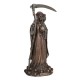 FIGURA SANTA MUERTE RESINA BRONCE 13X11X28 CM.