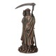 FIGURA SANTA MUERTE RESINA BRONCE 13X11X28 CM.