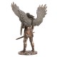 FIGURA ARCÁNGEL SAN MIGUEL CON ESCUDO Y ESPADA RESINA BRONCE 60X24X73 CM.