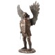 FIGURA ARCÁNGEL SAN MIGUEL CON ESCUDO Y ESPADA RESINA BRONCE 60X24X73 CM.