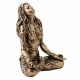 FIGURA DIOSA GAIA GRIEGA MADRE DE LA TIERRA POSTURA DE LOTO SENTADA RESINA BRONCE 5X3.50X6.50 CM.