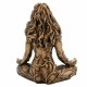 FIGURA DIOSA GAIA GRIEGA MADRE DE LA TIERRA POSTURA DE LOTO SENTADA RESINA BRONCE 5X3.50X6.50 CM.