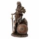 FIGURA DIOSA LADY SIF DIOS NÓRDICA DE LA TIERRA Y LA FAMILIA RESINA BRONCE 12X9.50X21 CM.