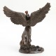 FIGURA DIOSA ISIS EGIPCIA RESINA BRONCE 28X10.5X26 CM.