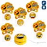 LOTE 10 YOYO EMOTICONOS EN DISPLAY DE REGALO AMARILLO 5.5 CM.