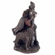 FIGURA BRUJA DIVINA CAILLEACH NAN CRUACHAN RESINA BRONCE 15X10X17 CM.