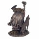 FIGURA BRUJA DIVINA CAILLEACH NAN CRUACHAN RESINA BRONCE 15X10X17 CM.