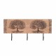 PERCHA PARED 3 POMOS ÁRBOL DE LA VIDA MADERA 38X5X16 CM.