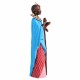 FIGURA MUJER AFRICANA PLANTADA CON JARRÓN RESINA 8X7X26 CM.