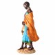 FIGURA MUJER AFRICANA CON HIJO PLANTADA RESINA 16X15X34.50 CM.