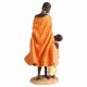 FIGURA MUJER AFRICANA CON HIJO PLANTADA RESINA 16X15X34.50 CM.