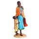 FIGURA MUJER AFRICANA CON HIJO PLANTADA RESINA 16X15X34.50 CM.