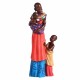 FIGURA MUJER AFRICANA CON DOS HIJOS PLANTADA RESINA 10X7X25.50 CM.