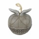 FIGURA MANZANA GRIS RESINA 13X13X14 CM.