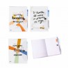 LOTE 12 LIBRETAS PARA NOTAS CON BOLÍGRAFO Y FRASES PARA AMIGOS 10X13.5X1 CM.