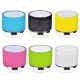 LOTE 4 MINI ALTAVOZ BLUETOOTH CON LUZ LED CON RADIO Y USB 5X5X5 CM.