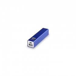LOTE 4 POWER BANK USB METALIZADO 2200 MAH ALUMINIO AZUL 2.2X9.4X2.2 CM.