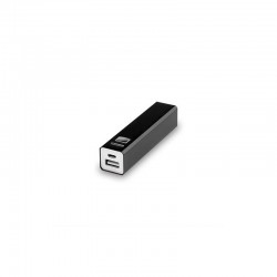 LOTE 4 POWER BANK USB METALIZADO 2200 MAH ALUMINIO NEGRO 2.2X9.4X2.2 CM.