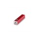 LOTE 4 POWER BANK USB METALIZADO 2200 MAH ALUMINIO ROJO 2.2X9.4X2.2 CM.