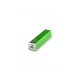 LOTE 4 POWER BANK USB METALIZADO 2200 MAH ALUMINIO VERDE 2.2X9.4X2.2 CM.