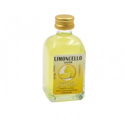 LOTE 24 BOTELLAS DE LICORES LA RIVERA LIMONCELLO 50 ML. 8X3.5 CM.