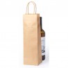 LOTE 25 BOLSAS PARA BOTELLA DE VINO KRAFT 11X37X7 CM.