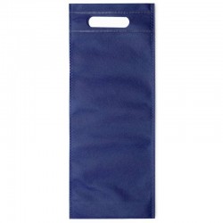 LOTE 80 BOLSAS PARA BOTELLA DE VINO CON ASA 75 CL. AZUL 40X16X6.5 CM.